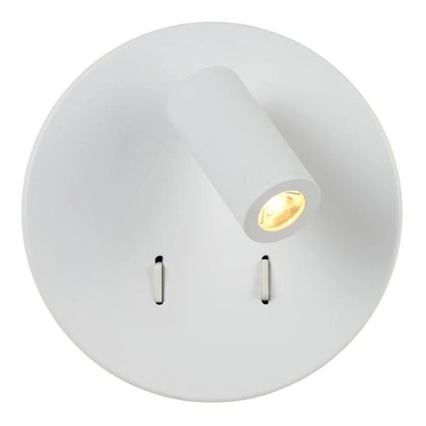 Lucide BENTJER - Bedside lamp / Wall light - Ø 14 cm - LED - 3000K - White - detail 2